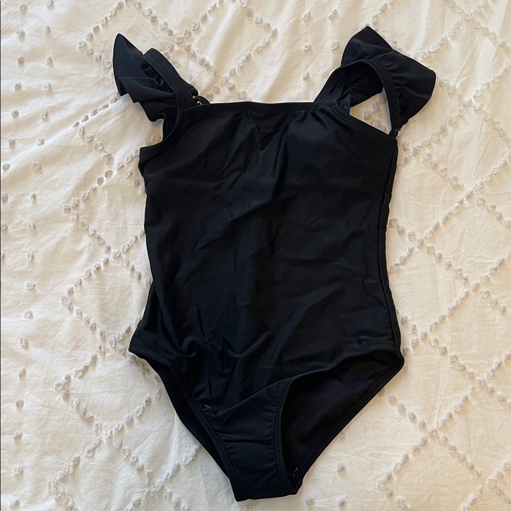 Raisins Girls Black Swimsuit nwt ruffle